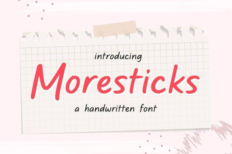 Moresticks -手写手绘涂鸦海报-英文字体下载
