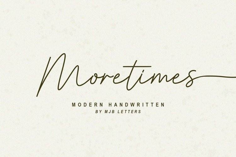 Moretimes-线条手写连笔艺术-英文字体下载