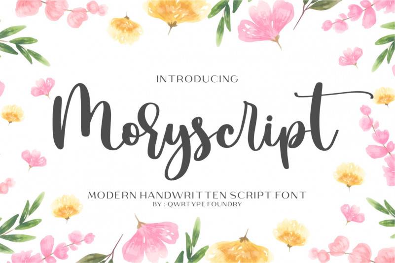 Moryscript -好看的手写连笔艺术-英文字体下载