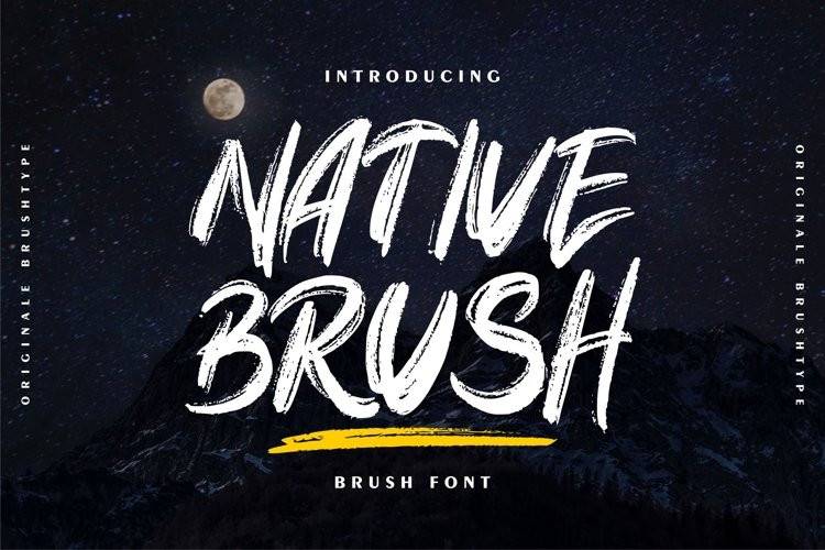 Native Brush-书法笔触大气毛笔-英文字体下载