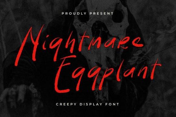 Nightmare Eggplant毛笔笔触手写书法英文字体下载