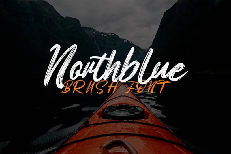 Northblue笔刷笔触毛笔手写英文字体下载