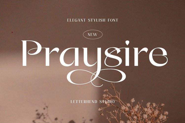 Praysire-奢华衬线logo设计-英文字体下载
