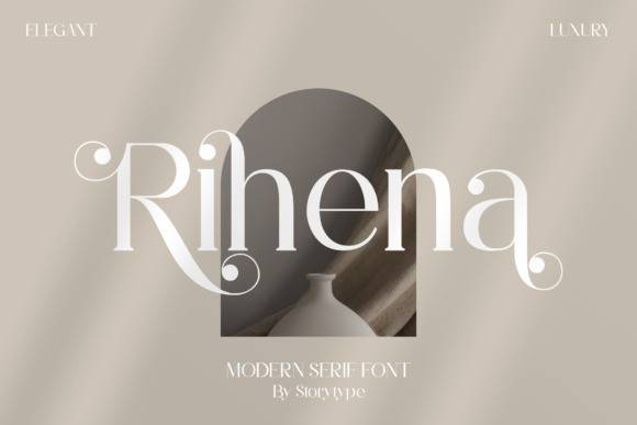 Rihena-个性花体衬线设计-英文字体下载