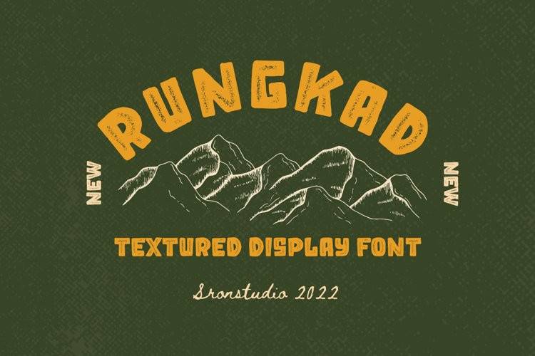 Rungkad 破损颗粒手写手绘英文字体下载