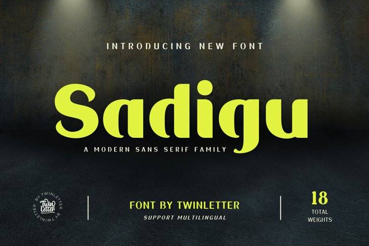 Sadigu-现代加粗无衬线-英文字体下载