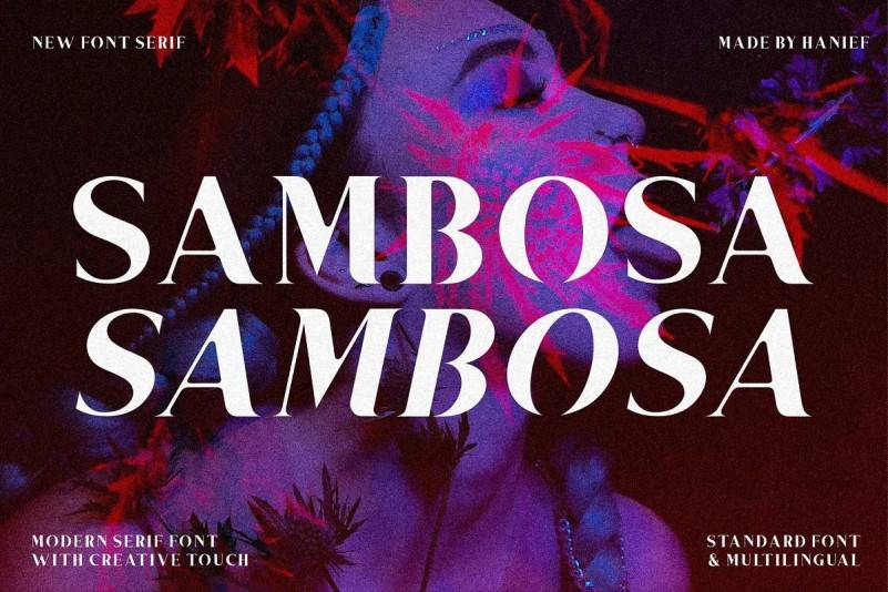 Sambosa-现代衬线经典logo设计-英文字体下载