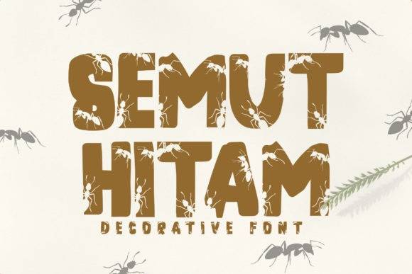 Semut Hitam-蚂蚁图案手写卡通–英文字体下载