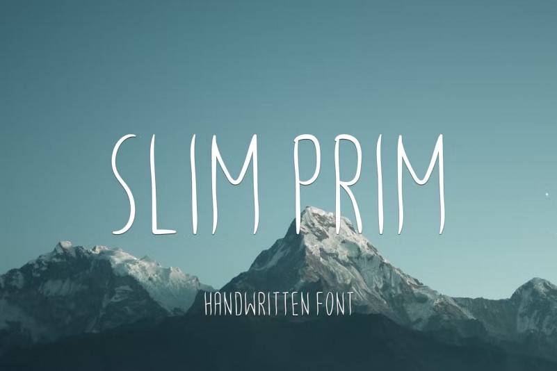 SlimPrim-手写手绘涂鸦连笔-英文字体下载