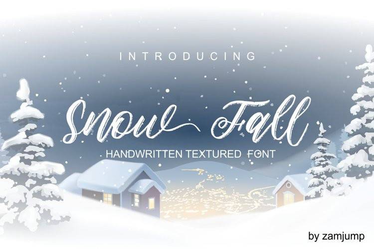 Snow Fall-手写书法-毛笔笔触-英文字体下载
