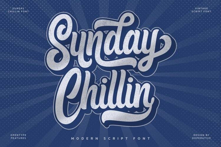 Sunday Chillin-现代手写连笔花体-英文字体下载