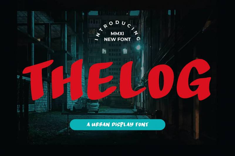 Thelog-加粗手绘-涂鸦卡通手写-英文字体下载