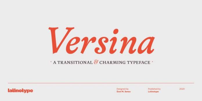 Versina -优雅设计logo-衬线字体-英文字体下载