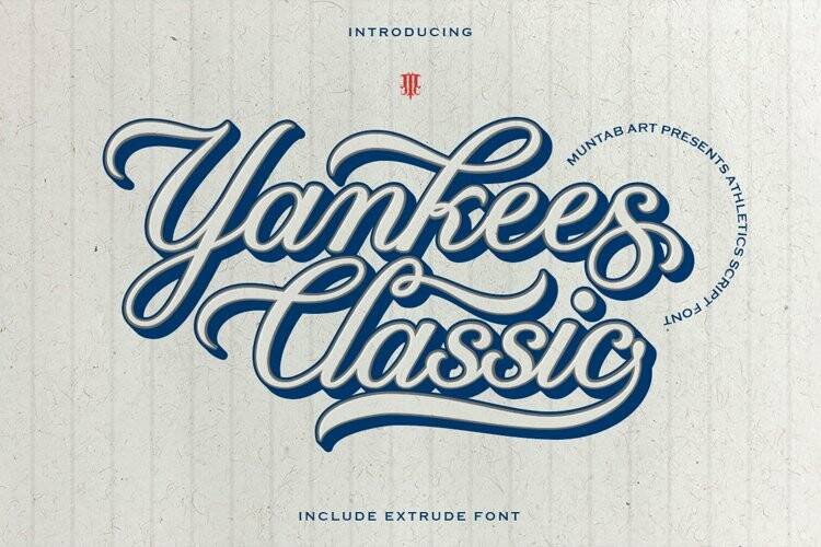 Yankees Classic经典花体连笔英文字体下载