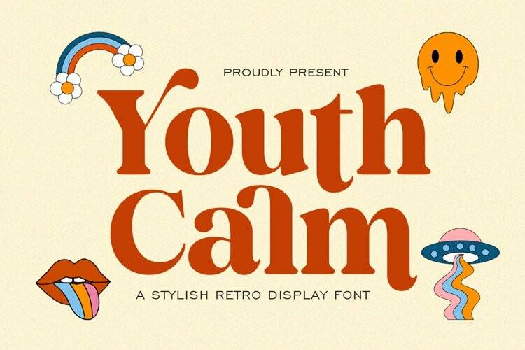index Youth Calm时尚衬线英文字体下载