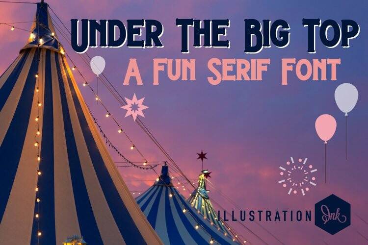index Under The Big Top Shop趣味手写手绘英文字体下载